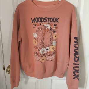Hybrid Apparel Pink Woodstock Graphic Sweatshirt